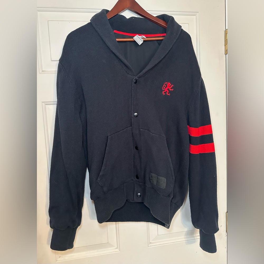 Nike Lebron James‎ 330 Shawl Collar Cardigan Sweater Men's Large Baggy.